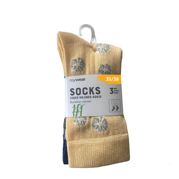 Bērnu zeķes Mywear gaišas 3 pāri 35/38