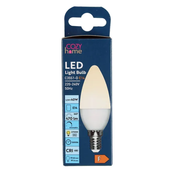 LED lamp Cozy Home 5.5W E14 470lm DIM
