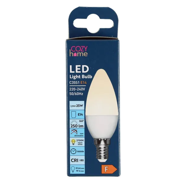 LED lamp Cozy Home Candle  2.9W E14 250lm