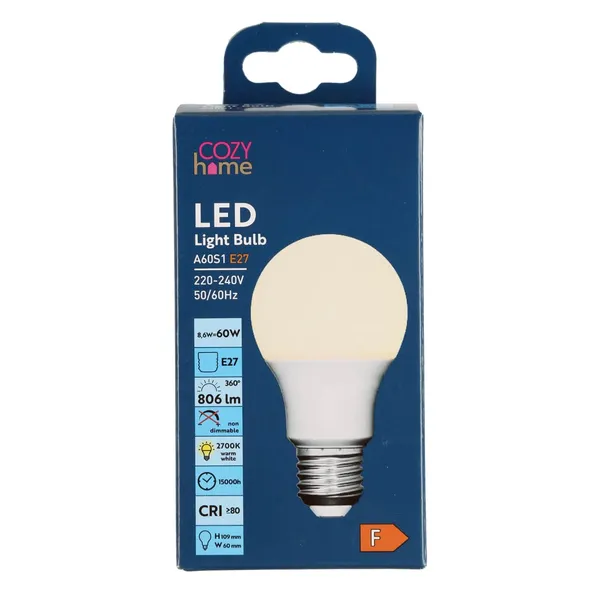 LED lamp Cozy Home SMD 8.6W E27 806lm