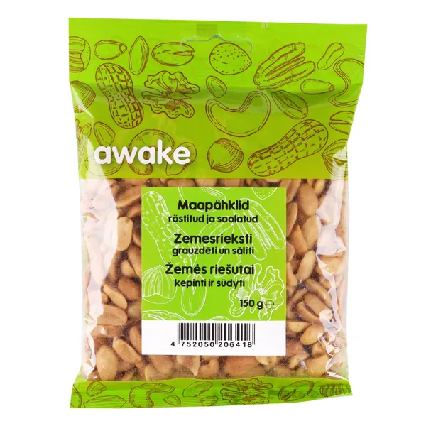 Maapähkel röst. ja soolatud  Awake 150g