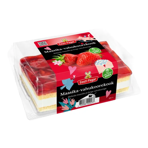 Maasika-vahukoorekook laktoosivaba Eesti Pagar 300g