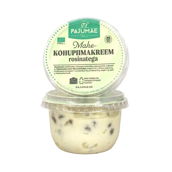 Kohupiimakreem rosinatega, mahe, PAJUMÄE TALU, 190 g