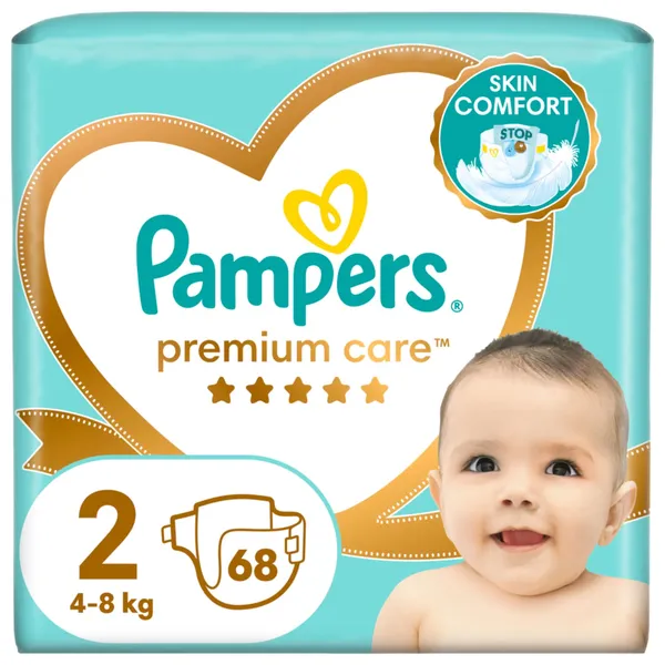 Mähkmed Premium Care, Value Pack S2, PAMPERS, 4-8 kg/68 tk