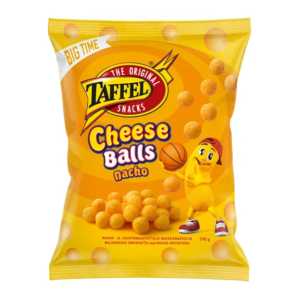 Maisisnäkid Cheese Balls Nacho Taffel 190g