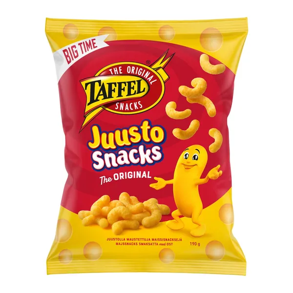 Maisisnäkid juustumaitselised Juustosnacks Taffel 190g
