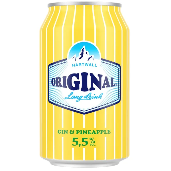 Muu alkohoolne jook  HARTWALL Original long drink pineapple 5,5%vol, 0,33L,R23/179572/46