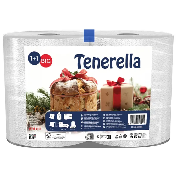 Papīra dvieļi Tenerella Double 2 ruļļi