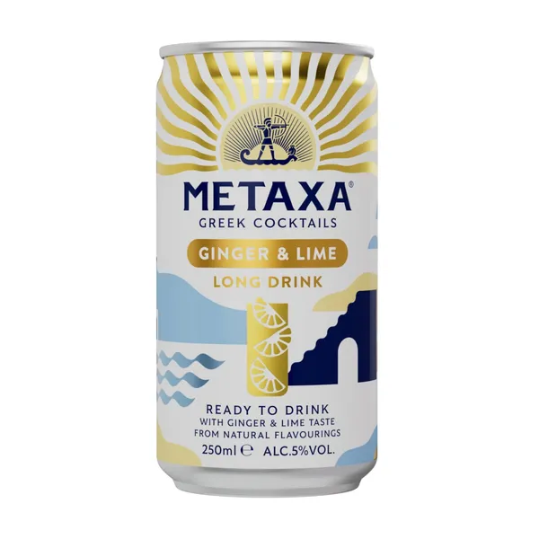 Muu alkohoolne jook Metaxa Ginger & Lime Long Drink 5% 0,25l purk