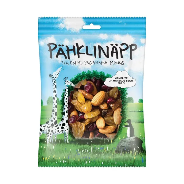 Mandlite ja marjade segu, PÄHKLINÄPP, 200 g