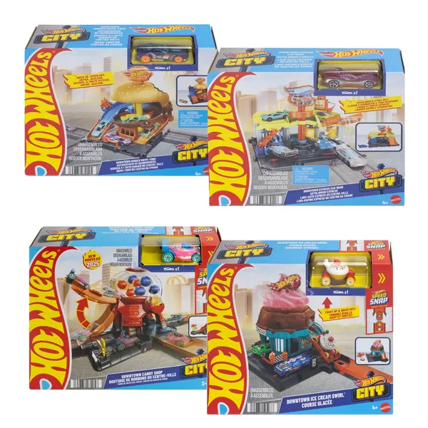 Mänguasi kesklinna ehituskomplekt Hot Wheels City