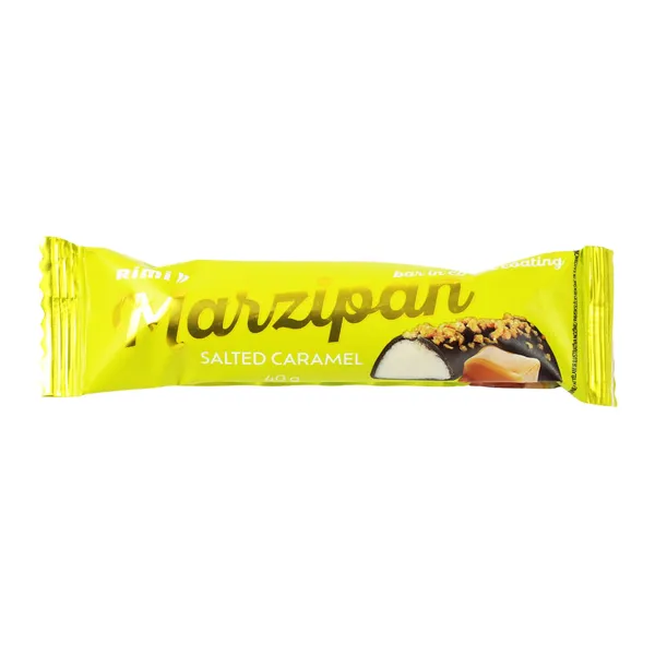 Martsipanibatoon kakaokatte ja soolase karamelliga Rimi 40g