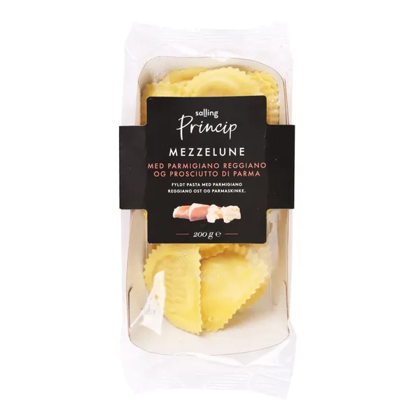 Mezzelune parmigiano reggiano juustu ja prosciutto di parma singiga Salling Princip 200g
