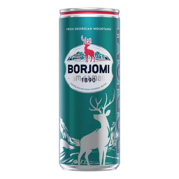Mineraalvesi karboniseeritud Borjomi 0,33l purk