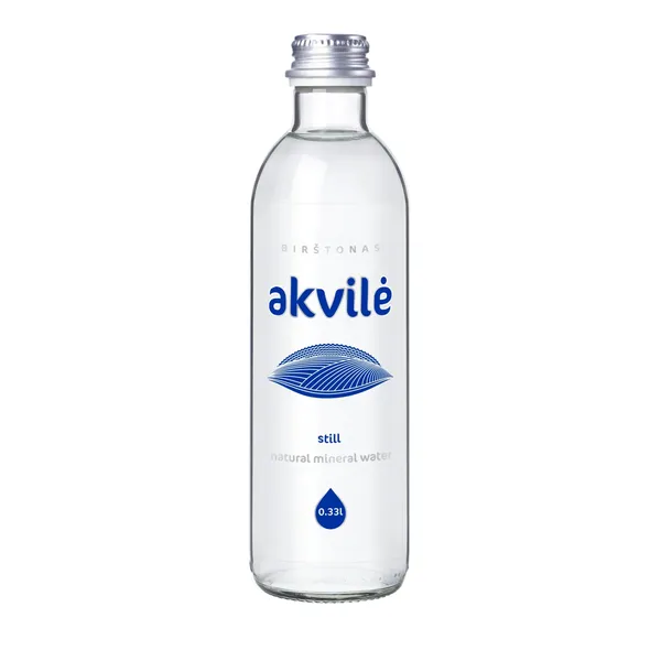 Mineraalvesi naturaalne karboniseerimata Akvile 0,33l klaas