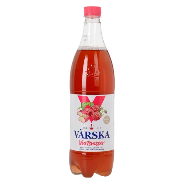 Mineraalvesi rabarberi-vaarikamahlaga Värska Vurtsvasser 1l