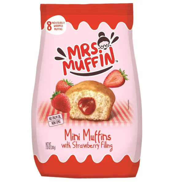 Muffinid maasikamoosi täidisega 200g