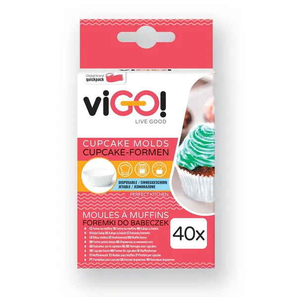 Muffinivormid Vigo d6,7cm, 40tk