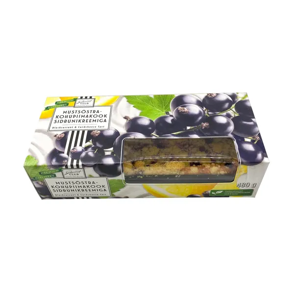Mustsõstra-kohupiimakook sidrunikreemiga, GOURMET CLUB, 480g