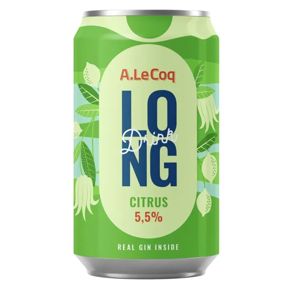 Muu alkohoolne jook A. LE COQ Long Citrus, 5,5%vol, 0,33L,R24/186808/46