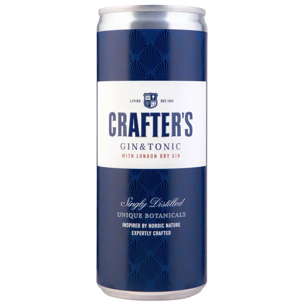 Muu alkohoolne jook Crafter's London Dry Gin & Tonic 5,5% 0,25l
