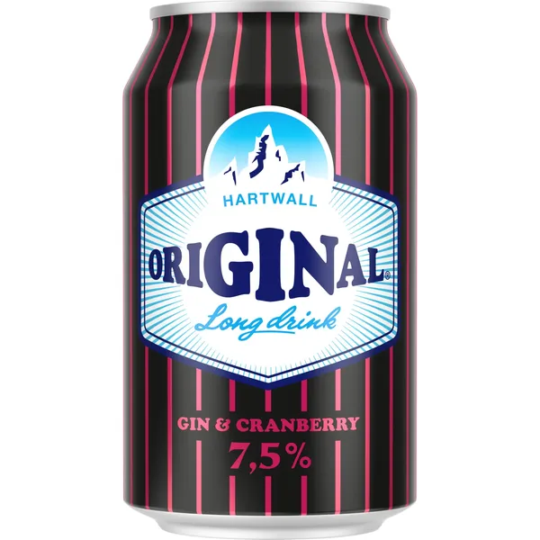 Muu alkohoolne jook Hartwall Original Long Drink Cranberry Strong 7,5%vol 0,33l