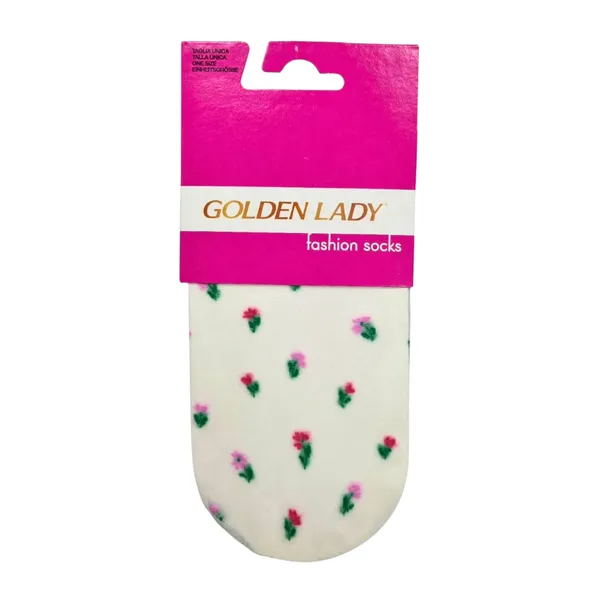 Naiste sokid Golden Lady Flowers 20den uni azzurro