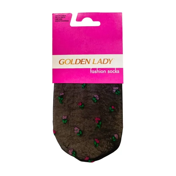 Naiste sokid Golden Lady Flowers 20den uni nero