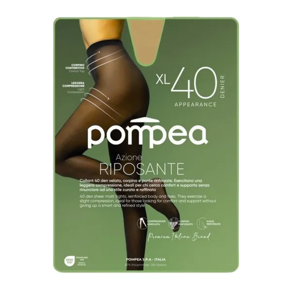 Naiste sukkpüksid Pompea Riposante 40 polvere dorata XL