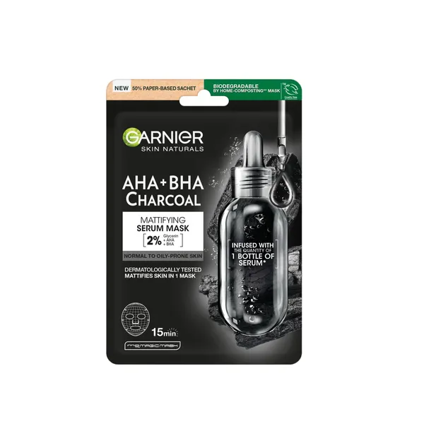 Näomask Skin Naturals Charcoal vetikaga