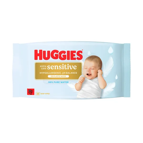 Niisked salvrätikud Huggies Extra Care Sensitive 48tk