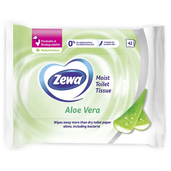 Niisked tualettpaberid Zewa Aloe Vera 42tk