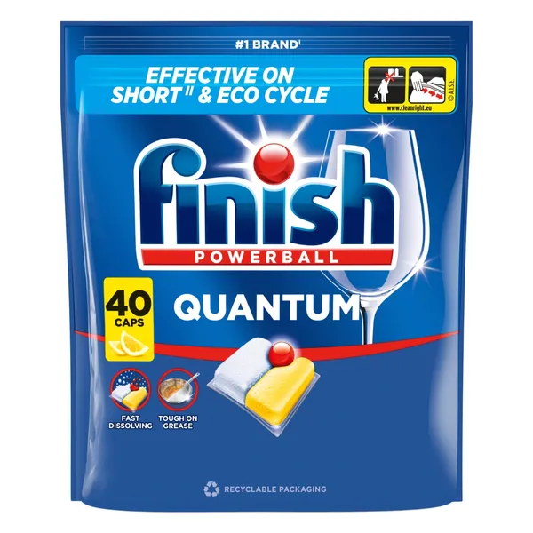 Nõudepesumasina tabletid sidruniga Quantum, FINISH, 40 tk