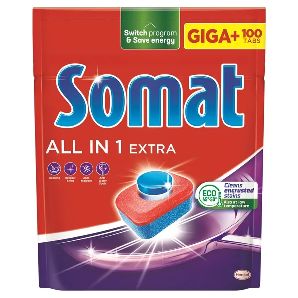 Nõudepesumasina tabletid Somat All in 1 Extra 100tk