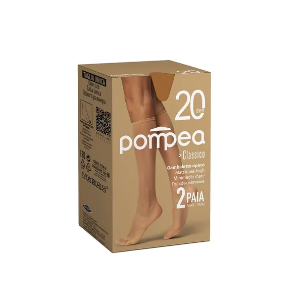 Naiste põlvikud Pompea Classico 20 ambrato 2pr
