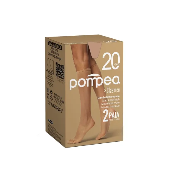 Naiste põlvikud Pompea Classico 20 polvere dorata 2pr