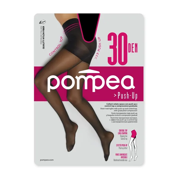 Naiste sukkpüksid Pompea Push Up 30 Studio nero 1/2