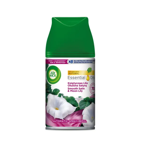 Õhuvärskendaja AIR WICK Freshmatic Smooth Satin & Moon Lilly, täide, 250ml