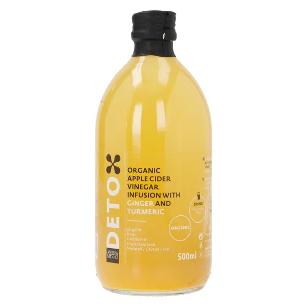 Öko õunasiidriäädika Detox ingveri ja kurkumiga 500ml