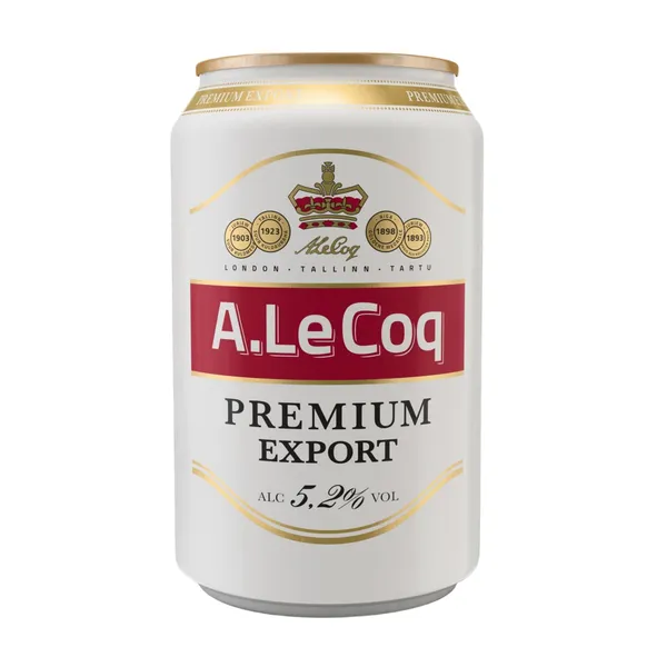 Õlu A. Le Coq Premium Export 5,2%vol 0,33l purk