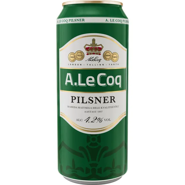 Õlu Pilsner, A. LE COQ, 500 ml purk