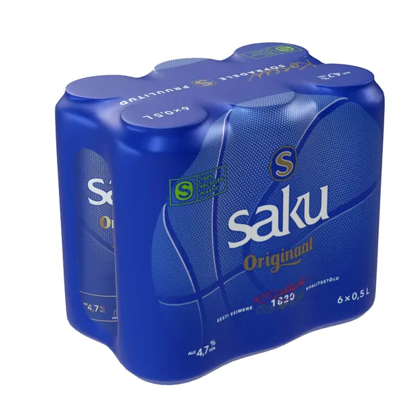 SAKU Originaal, õlu 4,7% 6x0,5 L, R16/109655/37  , purk