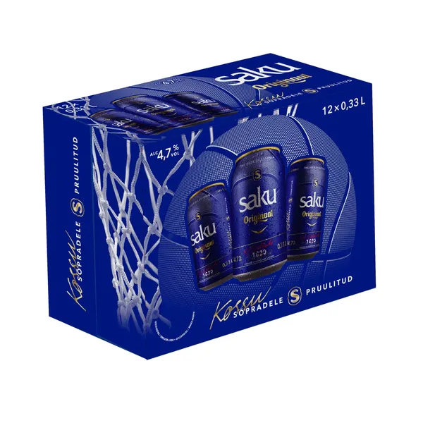 Õlu Saku Originaal 4,7%vol 12x0,33l prk