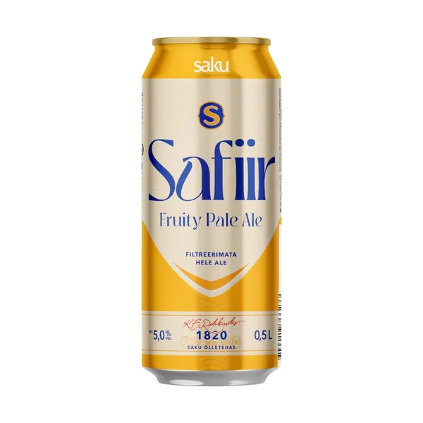 Õlu Saku Safiir 5%vol 0,5l purk