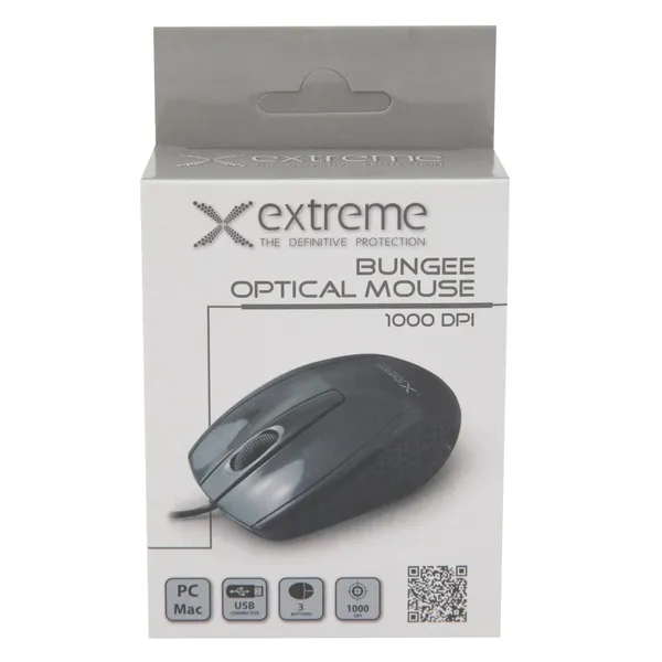 Optiline hiir USB "Bungee" (must)