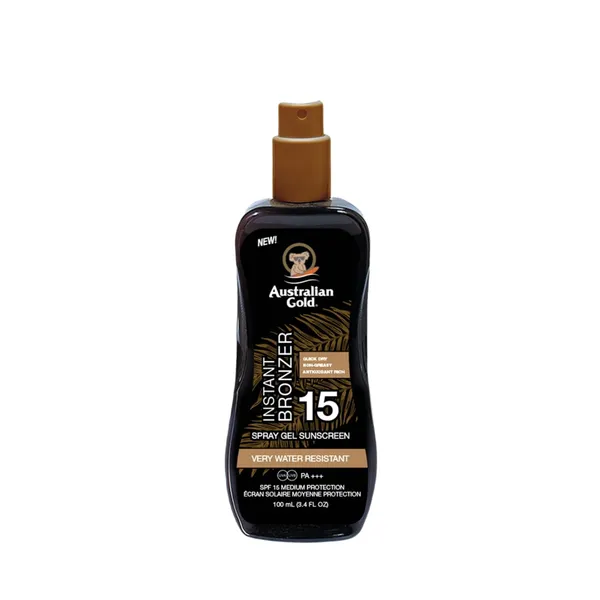 Päikesekaitsegeel päikesepuudriga Australian Gold SPF15 100ml