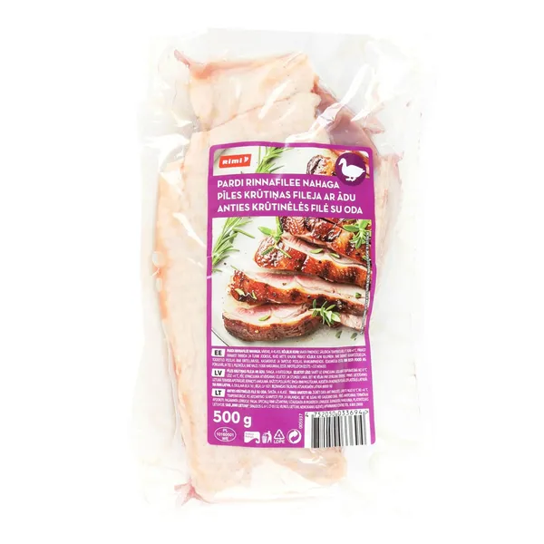 Pīles krūtiņas fileja Rimi ar ādu 500g