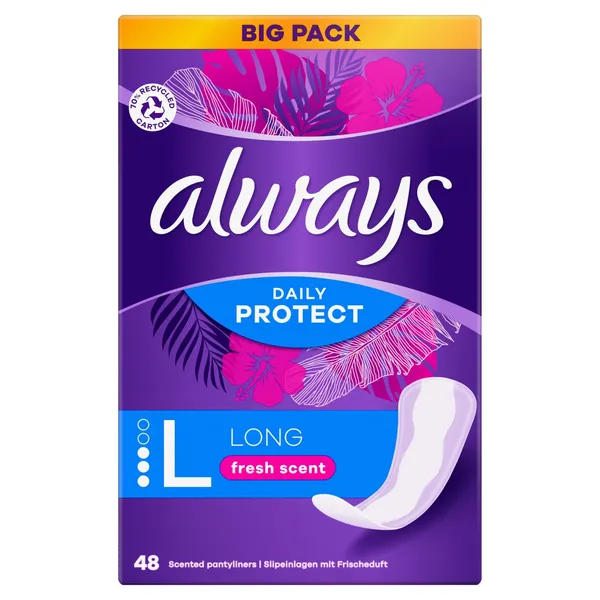 Pesukaitsmed ALWAYS Long Fresh Scent, 48tk