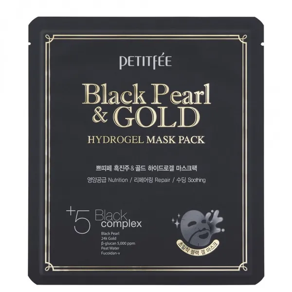 Näomask Black Pearl & Gold Hydrogel Petitfee 30g