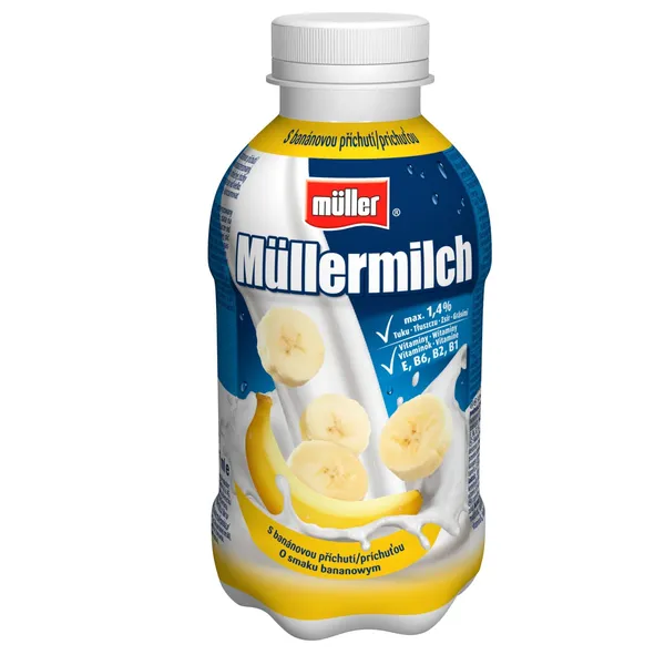 Piena dzēriens Mullermilch banānu 1,4% 400g